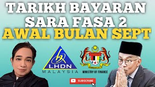 TARIKH BAYARAN DAN PENERIMA BANTUAN SARA RM300 DAN RM600 [upl. by Yennep332]