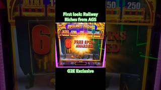 Exclusive new slot game from AGS Railway Riches 🎰🚂💰firstlook casino lasvegas [upl. by Ahsineb]