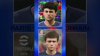 EA FC 25 vs eFootball 2025 PSG NEW Player Faces  EA SPORTS FC 25 vs eFootball 2025 fc25 efootball [upl. by Dita635]