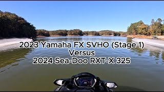 2024 SeaDoo RXTX 325 International Tune VS 2023 Yamaha FX SVHO Stage 1 [upl. by Azeret]