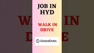 Globaldata is hiring  Jobs in hyderabadjobsinhyderabadlatestjobshyderabadjobsjobs2023walkin [upl. by Maclay917]