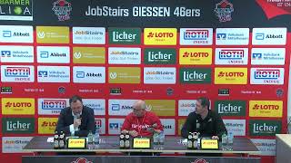 46ersTV Pressekonferenz JobStairs GIESSEN 46ers vs RASTA Vechta POHF2 [upl. by Iams]