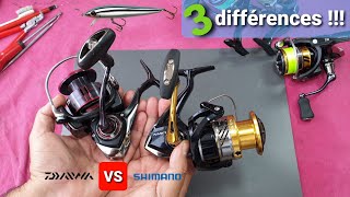 SHIMANO vs DAIWA  3 Différences sur les Moulinets de Pêche aux Leurres [upl. by Jadwiga]