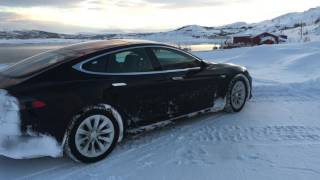 Roadtrip to Nordkapp in a Tesla model S 90D  part 2 [upl. by Eirolam]