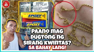 TUTORIAL Paano mag dugtong ng sirang kwintas o alahas sa bahay lang gamit ang epoxy [upl. by Ocsisnarf138]