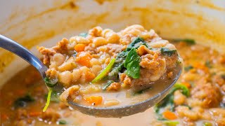 Italian Sausage White Bean Soup Recipe [upl. by Wurst]