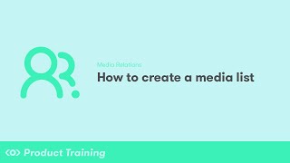 Media Relations How to Create a Media List [upl. by Atineg]