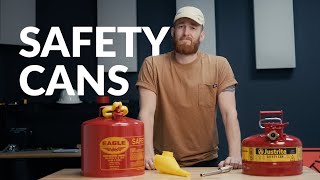 Type 1 and Type 2 Safety Cans  Gas Cans [upl. by Assirahs320]