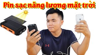 REVIEW Pin sạc năng lượng mặt trời có như quảng cáo Kiên Review [upl. by Rockey193]