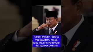 Presiden Prabowo bersulang tamu negara untuk perdamaian dan kebaikan bersama [upl. by Ylim]