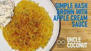 HASH BROWN Reibekuchen or Reibedatschi with Apple Cream Sauce Perfect Breakfast Recipe [upl. by Caterina]