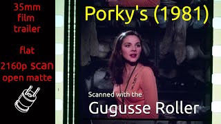 Porkys 1981 35mm film trailer flat open matte 2160p [upl. by Annawik633]