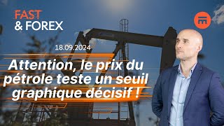 Déflation énergétique le prix du pétrole teste un prix graphique décisif Fast amp Forex  Swissquote [upl. by Thurlow]