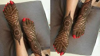 Most Beautiful Feet Mehndi Design 2020  Simple Foot Mehndi Design  Easy Leg Mehndi Design [upl. by Boyden]