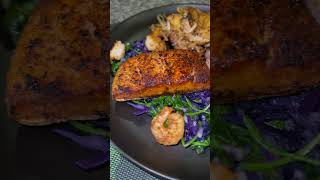 Surf amp Turf steak surfandturf foodie cooking salmon seafood [upl. by Nelak]