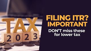 ITR efiling FY 202223 Don’t miss these tax exemptions deductions to reduce tax  80C 80TTA 80D [upl. by Bertila644]