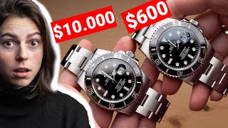 ROLEX REAL vs FAKE Rolex Submariner vs 600 HIGH END Replica  116610LN [upl. by Persis]