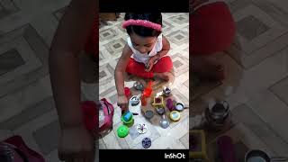 Milenge hum nahi song baby playing cute girlshortvideo [upl. by Anrol]