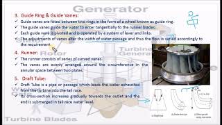 What are the main parts of a ReactionFrancis Turbine  M512 Fluid Mechanics in Tamil [upl. by Warram]