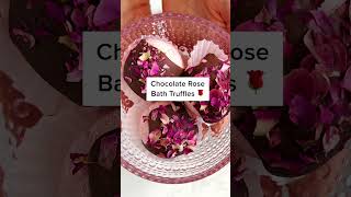 DIY Bath Truffles – Chocolate Rose Bath Bomb Recipe 🍫🌹 shorts [upl. by Aneetsirhc]