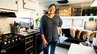 Homelessness To Living Tiny  Her DIY Camper Renovation [upl. by Auburn]