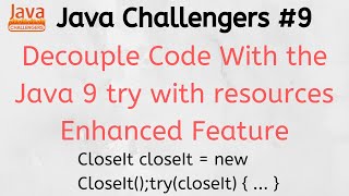 Java Challengers 9  Java 9 Core Exceptions Classes [upl. by Nairoc]