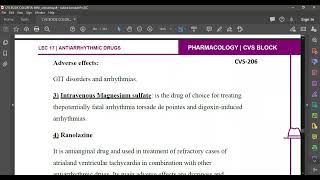 L44 Pharma Other antiarrhythmic drugs [upl. by Yasmin884]