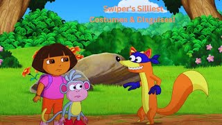 Swipers Silliest Costumes amp Disguises 🦊🦊🦊 Dora the Explorer  Dora and friends [upl. by Lewanna]