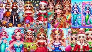 Princess MakeUp Salon Dress Up Games For Girls personal Raj gaming [upl. by Immat]