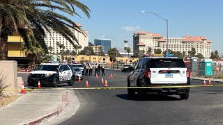 Las Vegas police shoot kill knifewielding man near Airport [upl. by Elisabetta]