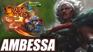 Wild Rift Ambessa Gameplay New Champion Build amp Runes [upl. by Sonafets]