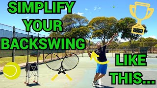 HOW TO IMPROVE YOUR SERVE WITH THE HELP OF A SHORTENED BACKSWING [upl. by Avuha991]