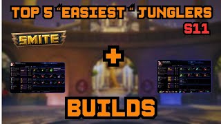 SMITE  TOP 5 JUNGLERS SEASON 11  BUILDS  SMITE GUIDE 🗒️🗒️ [upl. by Hindorff]