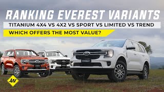 2023 Ford Everest Variants Ranked Titanium 4X4 VS 4X2 vs Sport vs Limited vs Trend [upl. by Resay869]