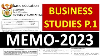 2023 MEMO FINAL EXAMS  BUSINESS STUDIES PAPER 1 GRADE 12 THUNDEREDUC BYMOHAPI [upl. by Gwendolen]