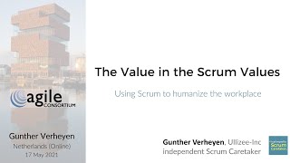 Gunther Verheyen introduces quotThe value in the Scrum Valuesquot at an Agile Consortium NL meetup [upl. by Nage]