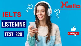 Ielts listening test 220  Hello institute Dehradun [upl. by Goldstein]