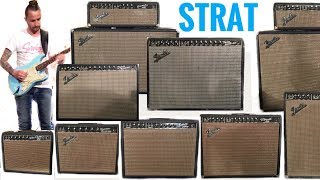 Shootout STRAT and 9 Vintage BLACKFACE Fender Amps [upl. by Hooper165]