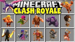 Minecraft CLASH ROYALE MOD  BARBARIANS WIZARDS GOLEMS GIANTS amp MORE [upl. by Elleinwad]