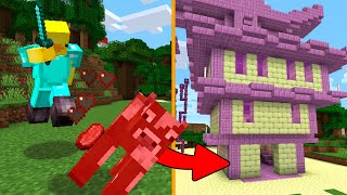 MINECRAFT pero LOS MOBS que ELIMINO GENERAN ESTRUCTURAS ALEATORIAS [upl. by Aihsyla]