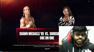 WWE 2k 24 Shawn micheals vs Shinsun face cam reaction Tamil gameplay [upl. by Asiak]