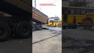 ROAD CONSTRUCTION STARTE INDORE 🙏🏻 INDIAS No1 CLEANING CITY 🤩 construction indore shortsvideo [upl. by Henson]