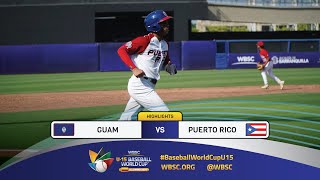 Highlights  Game 3 Guam vs Puerto Rico  2024 WBSC U15 Baseball World Cup [upl. by Rettke208]