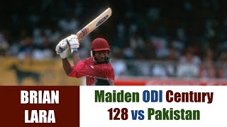 BRIAN LARA  First ODI Century  WEST INDIES vs PAKISTAN  Total International Series 1993 [upl. by Ilohcin]