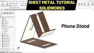 Sheet Metal Mobile Stand in solidworks  Robo CAD [upl. by Nylorahs]