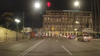 Night Driving in Athens Greece Leoforos Aleksandras Vasilisis Sofias Syntagma [upl. by Pietje526]