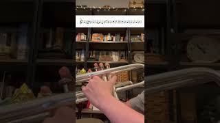 Ode To Joy on trumpet 🎺🎶 trumpet odetojoy tutorial [upl. by Jolyn743]