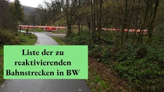 Liste der zu reaktivierenden Bahnstrecken in Baden Württemberg Steinachtalbahn meine Meinung [upl. by Cichocki]