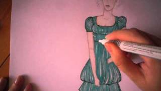 Tutorial come disegnare un figurino di modaGLITTER6wmv [upl. by Lanny489]