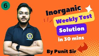 Weekly test of Inorganic Chemistry  BSP Pharmacy  Date 29102023 live with Punit Sir [upl. by Erehpotsirhc569]